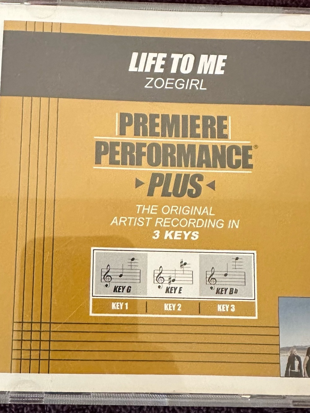 Life to me zoegirl Premier Performance Plus audio cd recording in 3 keys
